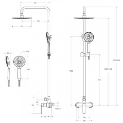 Душевая система Cezares Stylus STYLUS-CD-NOP