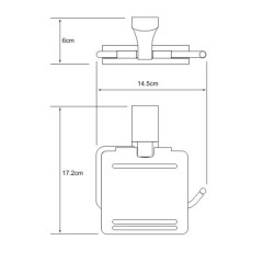 Держатель туалетной бумаги с крышкой WasserKRAFT Exter K-5225
