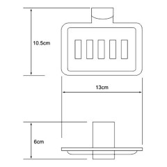 Мыльница металлическая WasserKRAFT Exter K-5269