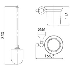 Держатель ёршика настенный Veragio Gialetta VR.GLT-6490.CR