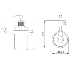 Дозатор настенный Veragio Krosdana VR.KDN-2870.CR