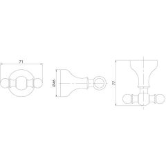 Крючок двойной Veragio Gialetta Bronzo VR.GLT-6431.BR
