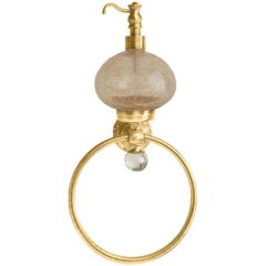 Полотенцедержатель-кольцо с дозатором жидкого мыла Migliore Cristalia Swarovski ML.CRS-60.226