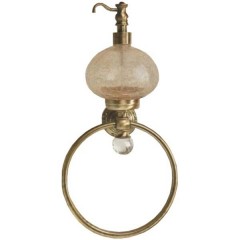 Полотенцедержатель-кольцо с дозатором жидкого мыла Migliore Cristalia Swarovski ML.CRS-60.226