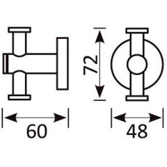 Крючок двойной Gro Welle Rube RBE532