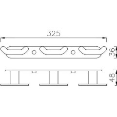 Планка с 4-мя крючками Gro Welle Mandarin MDR533