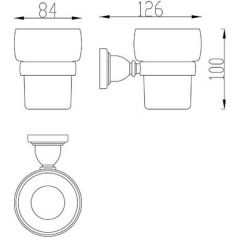 Стакан настенный Gro Welle Muskat MSK551