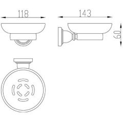 Мыльница настенная Gro Welle Muskat MSK561
