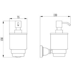 Дозатор жидкого мыла настенный Gro Welle Muskat MSK563