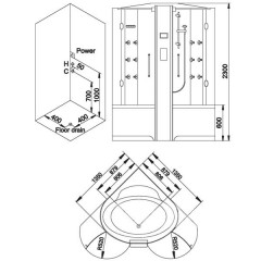 Душевая кабина Grande Home WS129T S6 B6S