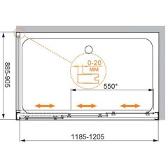 Душевой угол Cezares Family-M FAMILY-AH-3-120/90-C-Cr-M