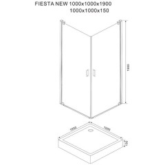 Душевой угол Sturm Fiesta new ST-FIES1010-NTRCR-NEW 1000x1000x1900