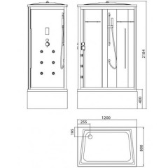Душевая кабина Edelform Grande EF-4061T / 2303 L
