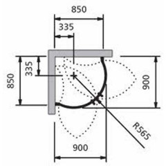 Душевой угол INR Basic Stimson 90