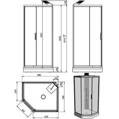 Душевая кабина INR Linc Fortuna 70х90