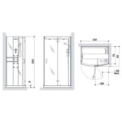 Душевая кабина Jacuzzi Mynima 120TT DX