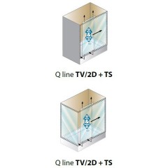 Душевая дверь Kolpa San Q-line TV/2D 120
