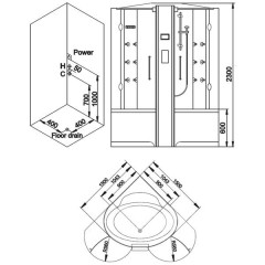 Душевая кабина Grande Home WS125T S6 B6S