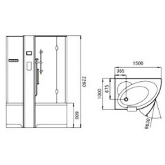 Душевая кабина Grande Home WS126LT S6 B6S