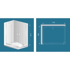 Душевая кабина Bolu Asimetras BL-115m R