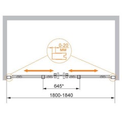 Душевая дверь Cezares Family-M FAMILY-BF-2-180-P-Cr-M