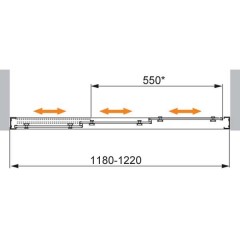 Душевая дверь Cezares Family-M FAMILY-BF-3-120-C-Cr-M
