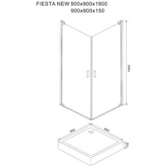 Душевой угол Sturm Fiesta new ST-FIES0909-NTRCR-NEW 900x900x1900