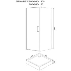 Душевой угол Sturm Erika new ST-ERIK0909-NTRCR-NEW 900x900x1900