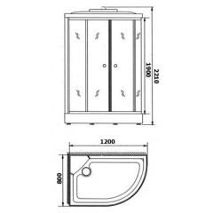 Душевая кабина Appollo GUCI-852
