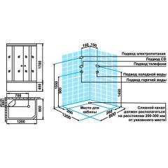 Душевая кабина Attoll A-8206-1 CWS R