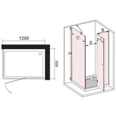 Душевой угол Sturm Arena ST-AREN1208-RTRCR1200x800x1900 R