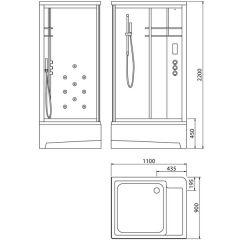 Душевая кабина Edelform Grande EF-4060RBS / 2304 R