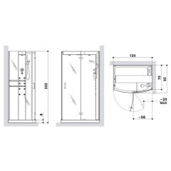 Душевая кабина Jacuzzi Mynima 120TT SX