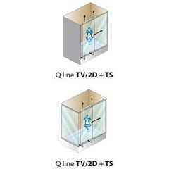 Душевая дверь Kolpa San Q-line TV/2D 100