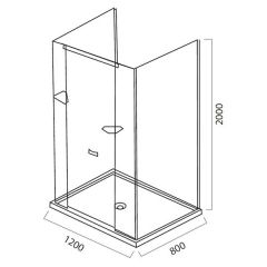Душевой угол Am.Pm Tender Square Wall 120