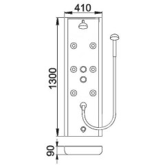 Душевая панель Grande Home Eos WР401В
