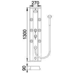Душевая панель Grande Home Eos WР403В
