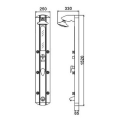 Душевая панель Gllon S2528
