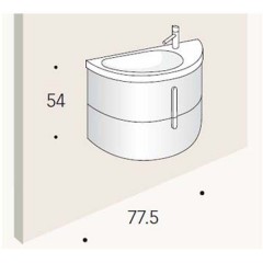 Тумба с раковиной Idea Group Moon BC775 подвесная