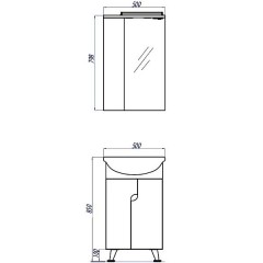 Комплект мебели Акватон Панда 50 L