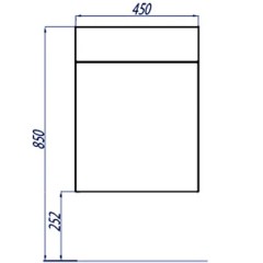 Тумба с раковиной Акватон Эклипс 46 темный эбони 1A1727K0EK560
