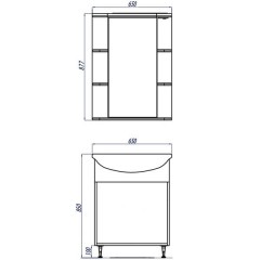 Комплект мебели Акватон Кристалл 65 L