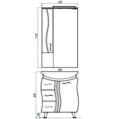 Комплект мебели Акватон Дионис 67М L