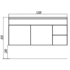 Тумба с раковиной Акватон Диор 120 белый 1A1106K0DR010