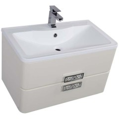 Тумба с раковиной Aquanet Паллада 80 слоновая кость 00175310 + 00175462