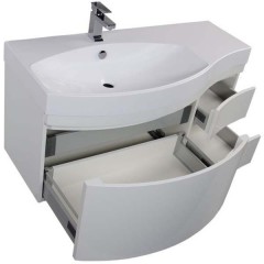 Тумба с раковиной Aquanet Опера 115 L белый 00169656 + 00169398