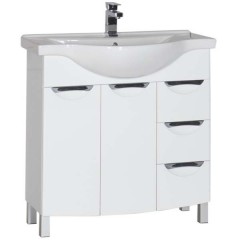 Тумба с раковиной Aquanet Асти 85 белый 00177786 + 00177620
