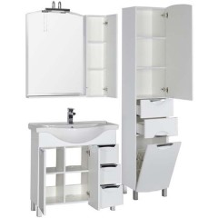 Тумба с раковиной Aquanet Асти 85 белый 00177786 + 00177620