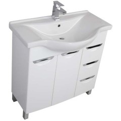 Тумба с раковиной Aquanet Асти 85 белый 00177786 + 00177620