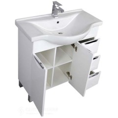 Тумба с раковиной Aquanet Асти 85 белый 00177786 + 00177620